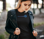 Mission Santé - Logo bleu et mauve + Ligne brossée (T-Shirt femme)