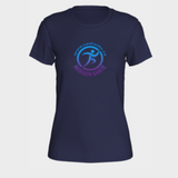 Mission Santé - Logo bleu et mauve centré (T-Shirt pour femme)