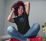 Mission Santé - Logo bleu et mauve centré (T-Shirt pour femme)