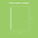 Carnet à spirale - bleu avec coeur - Mission Santé un mode de vie