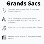Grand sac bleu avec coeur - Mission Santé un mode de vie