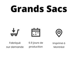Grand sac bleu avec coeur - Mission Santé un mode de vie