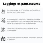 Legging noir avec gros logo Mission Santé et ligne brossée