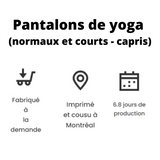 Pantacourt de yoga (capri) - Tonus bleu foncé