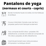 Pantacourt de yoga (capri) noir avec ligne brossée