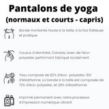 Pantacourt de yoga (capri) noir avec ligne brossée