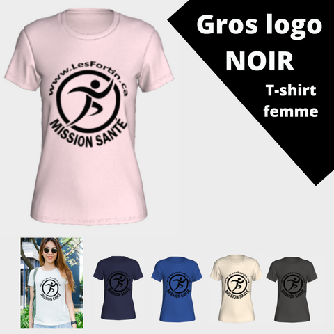 Mission Santé - gros logo noir - (T-Shirt Femme)