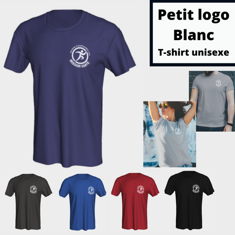 Mission Santé - petit logo blanc  (T-Shirt Unisexe)