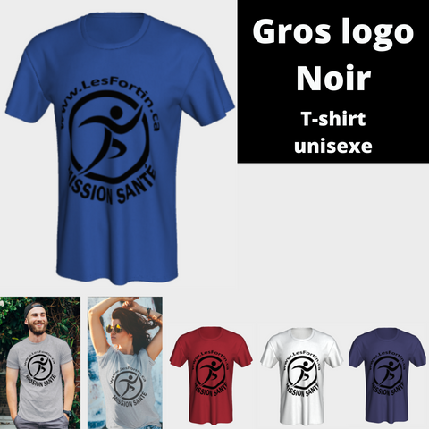 Mission Santé - gros logo Noir (T-Shirt Unisexe)