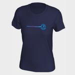 Mission Santé - Logo bleu et mauve + Ligne brossée (T-Shirt femme)