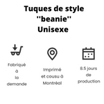Tuque de style ''Beanie'' - Tonus bleu foncé - Les Fortin Mission Santé