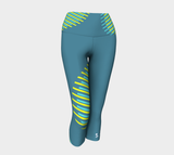 Pantacourt de yoga (capri) - Tonus bleu foncé